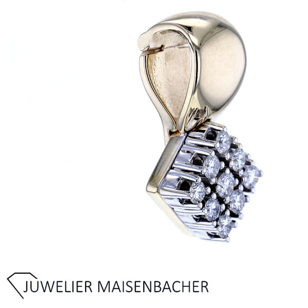 Anhänger Vario Clip Raute mit Brillanten Gold