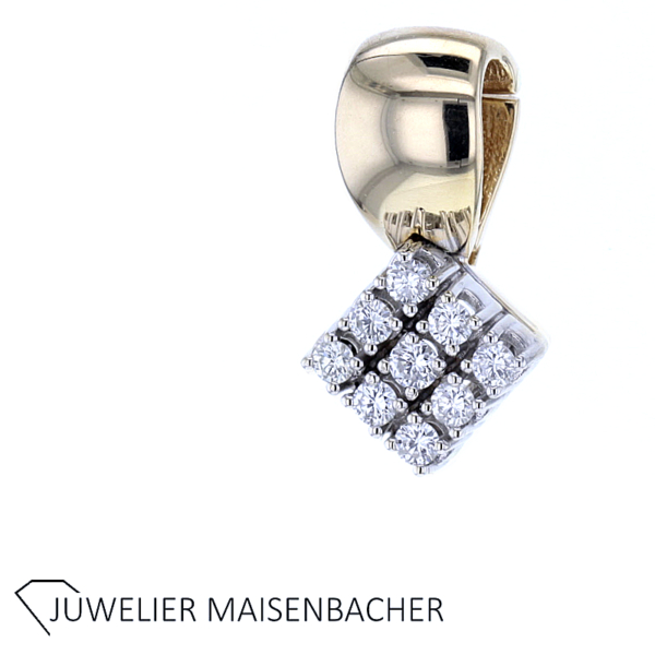 Anhänger Vario Clip Raute mit Brillanten Gold – Bild 2