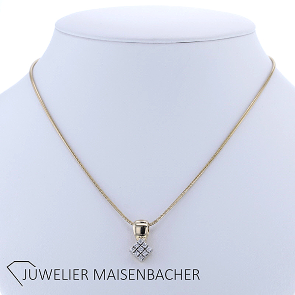 Anhänger Vario Clip Raute mit Brillanten Gold – Bild 5