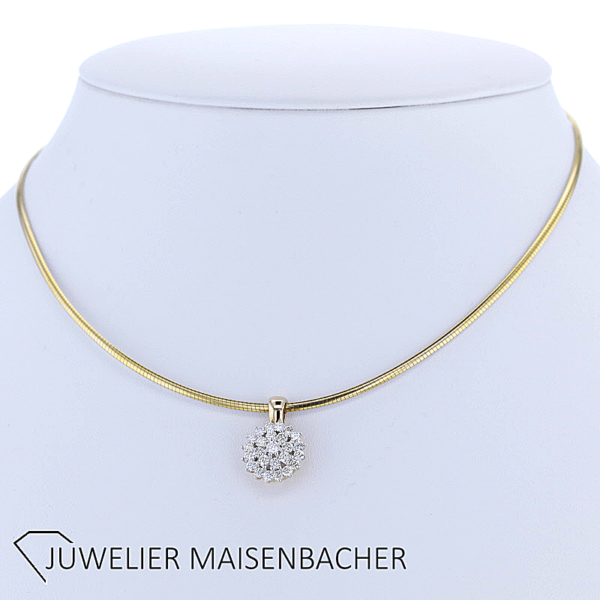 Brillant Blüten Anhänger Gold – Bild 7