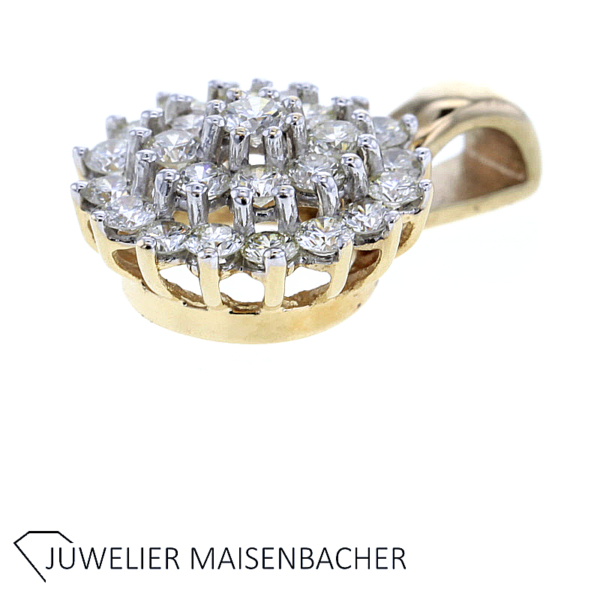Brillant Blüten Anhänger Gold – Bild 8
