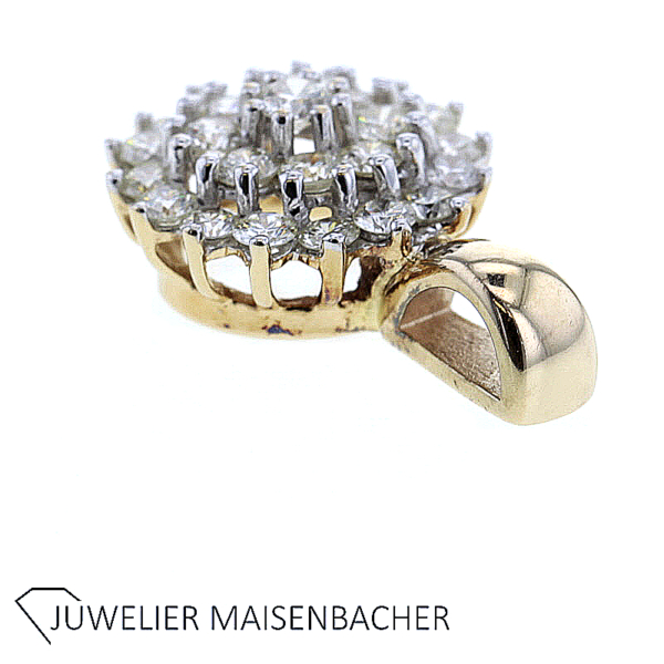 Brillant Blüten Anhänger Gold – Bild 9