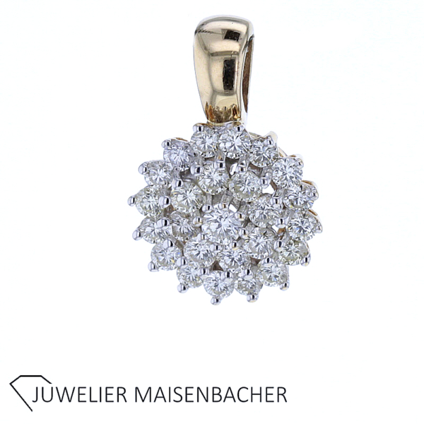 Brillant Blüten Anhänger Gold – Bild 10