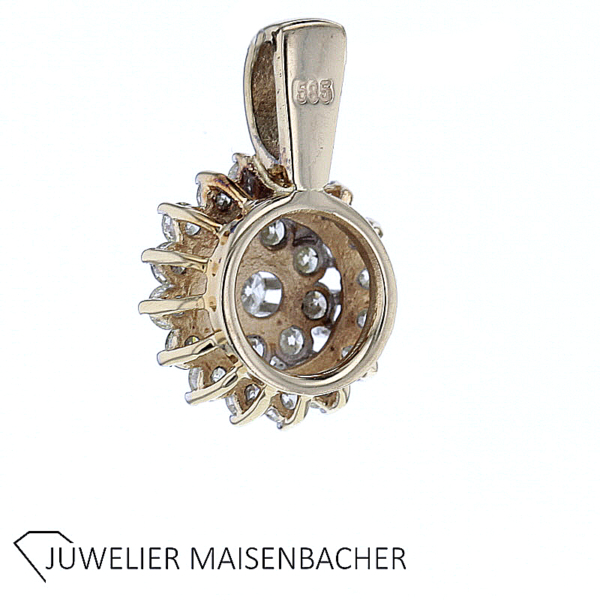 Brillant Blüten Anhänger Gold – Bild 12