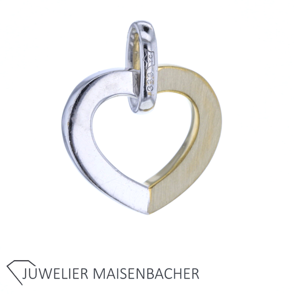 Herz-Anhänger mit Brillant Gold – Bild 3