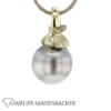 Anhänger mit wunderschöner Barock Perle und Diamant Gold – Bild 6