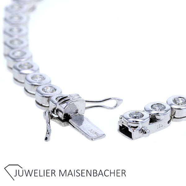 Klassisches Brillantarmband "Tennisarmband" Gold – Bild 9