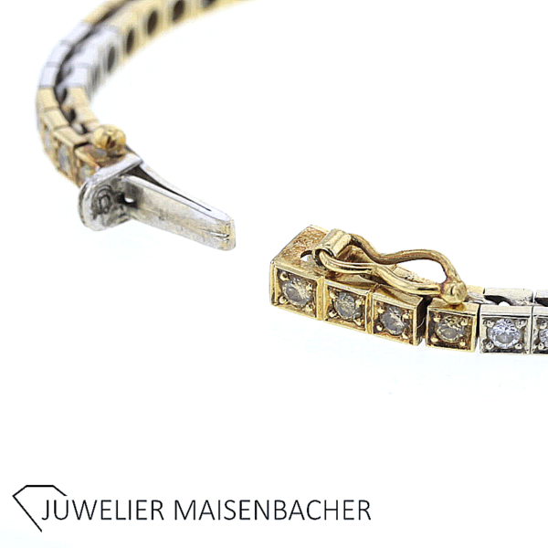 Elegantes Brillant Tennisarmband / Armband Gold – Bild 8