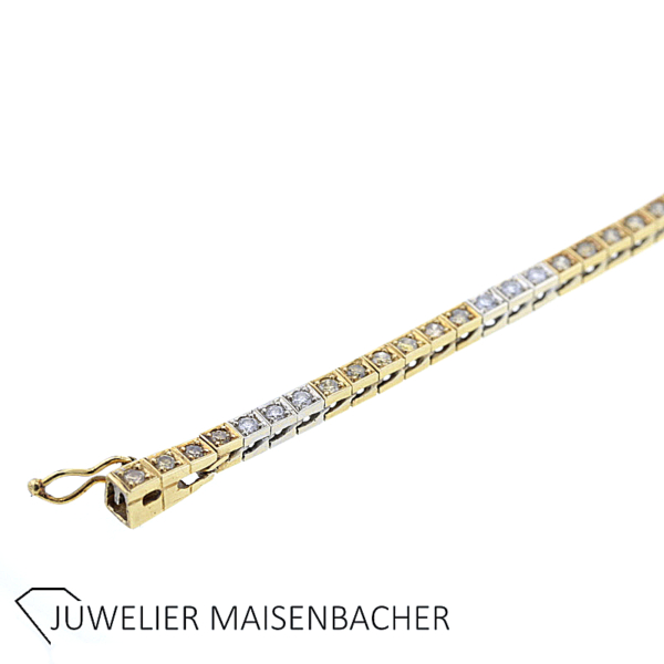 Elegantes Brillant Tennisarmband / Armband Gold – Bild 11