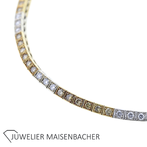 Elegantes Brillant Tennisarmband / Armband Gold – Bild 12