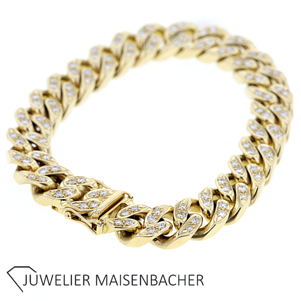 Massives Panzerarmband mit Brillanten – Bild 6