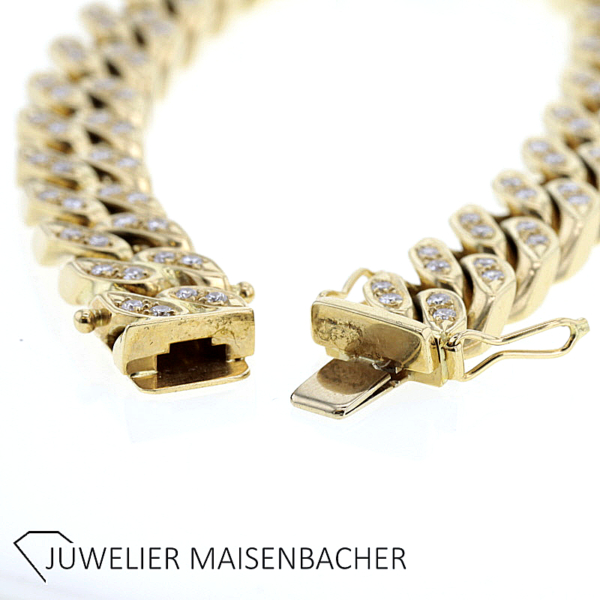 Massives Panzerarmband mit Brillanten – Bild 7