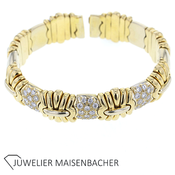 Wunderschöner massiver Armreif/Armspange mit Brillanten Gold – Bild 6