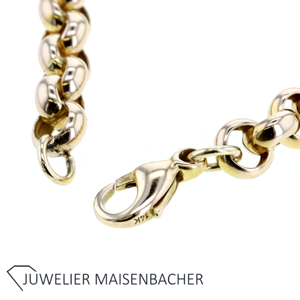 Zeitloses Gliederarmband Erbs-Muster Gold – Bild 5