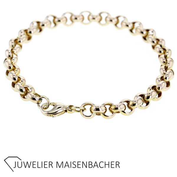Zeitloses Gliederarmband Erbs-Muster Gold – Bild 6
