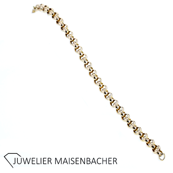 Zeitloses Gliederarmband Erbs-Muster Gold – Bild 7