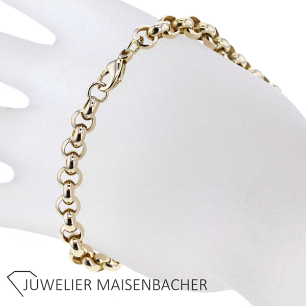 Zeitloses Gliederarmband Erbs-Muster Gold – Bild 8