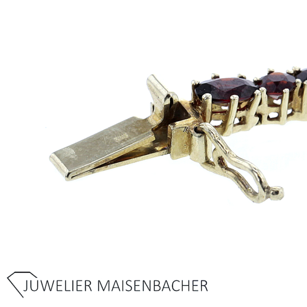Klassisches Armband mit dunklen Granaten Gold – Bild 6