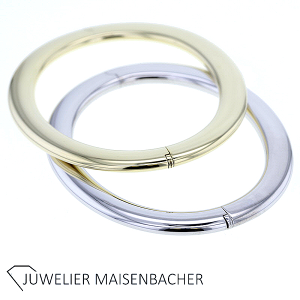 Set klassische moderne ovale Armreifen Gold – Bild 7