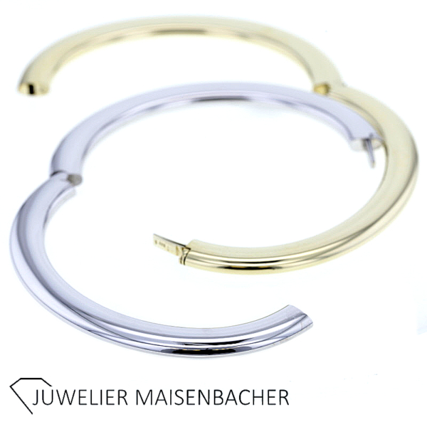 Set klassische moderne ovale Armreifen Gold – Bild 8