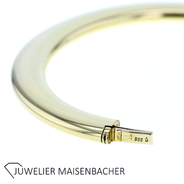 Set klassische moderne ovale Armreifen Gold – Bild 9