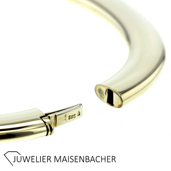 Set klassische moderne ovale Armreifen Gold – Bild 10