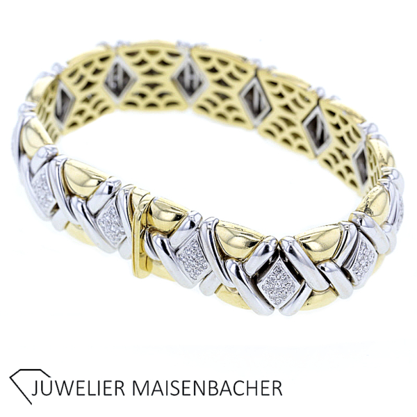 Außergewöhnliches massives Armband mit Brillanten – Bild 7