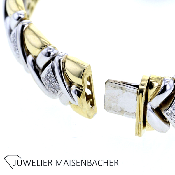 Außergewöhnliches massives Armband mit Brillanten – Bild 8