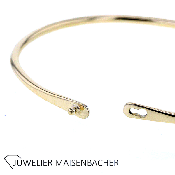 Zeitloser ovaler Armreif/Armspange Gold