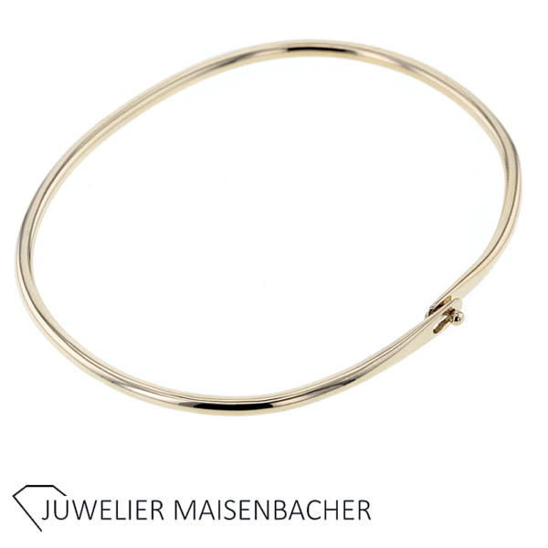 Zeitloser ovaler Armreif/Armspange Gold – Bild 2