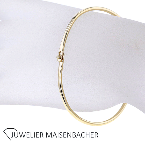 Zeitloser ovaler Armreif/Armspange Gold – Bild 3