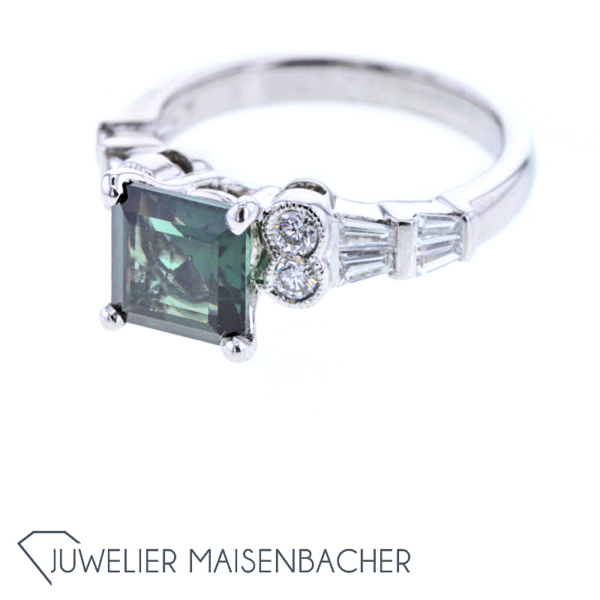Cocktail-Ring mit Turmalin, Brillanten und Diamanten Gold – Bild 5