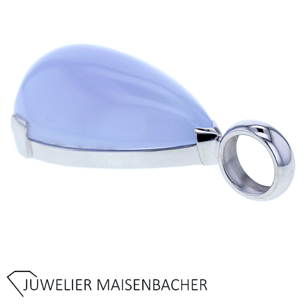Anhänger mit großem Edelstein Chalcedon Gold – Bild 7