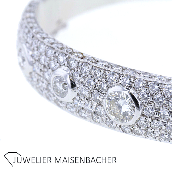 Armreif mit 179 Diamanten im Brillantschliff Gold – Bild 9