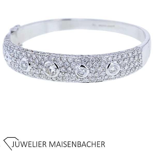Armreif mit 179 Diamanten im Brillantschliff Gold – Bild 10