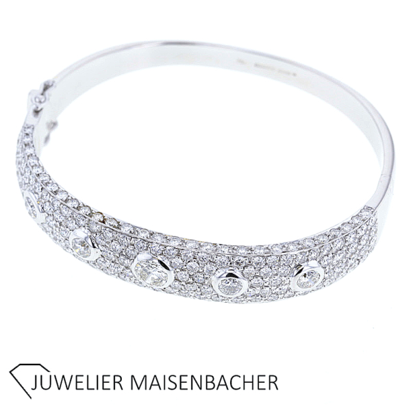 Armreif mit 179 Diamanten im Brillantschliff Gold – Bild 13
