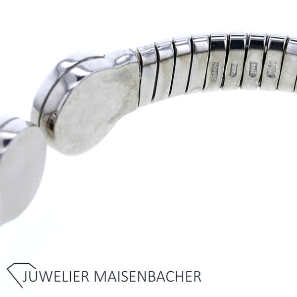 Bulgari Bulgari Armreif "Tubogas" Edelstahl mit Brillanten – Bild 8