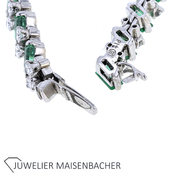 Exquisites Armband mit Smaragd und Brillanten Gold – Bild 4