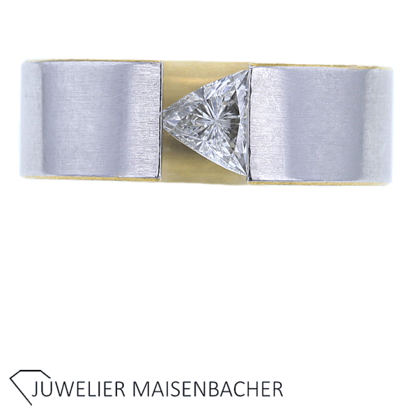 Massiver Brillant Solitär Ring Gold – Bild 5