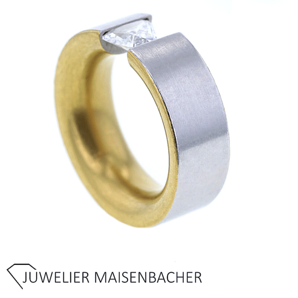 Massiver Brillant Solitär Ring Gold – Bild 6