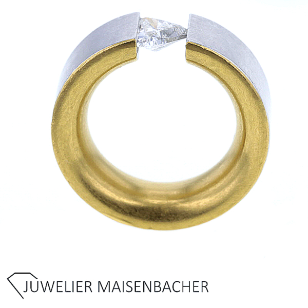 Massiver Brillant Solitär Ring Gold – Bild 7