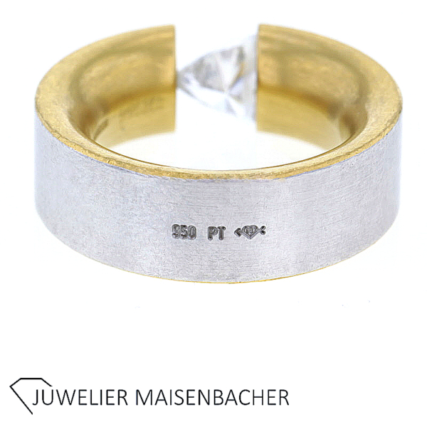 Massiver Brillant Solitär Ring Gold – Bild 9