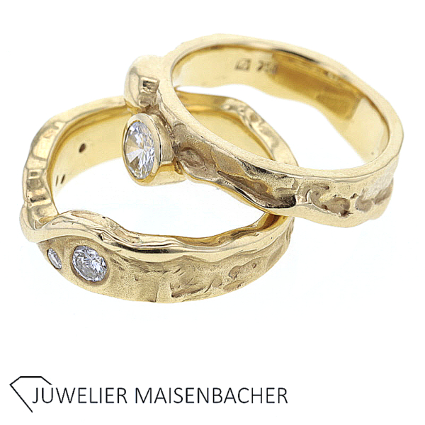 Handgefertigter Designer Ring mit Brillanten Gold – Bild 11