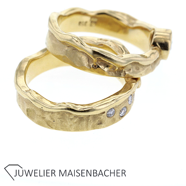 Handgefertigter Designer Ring mit Brillanten Gold – Bild 12