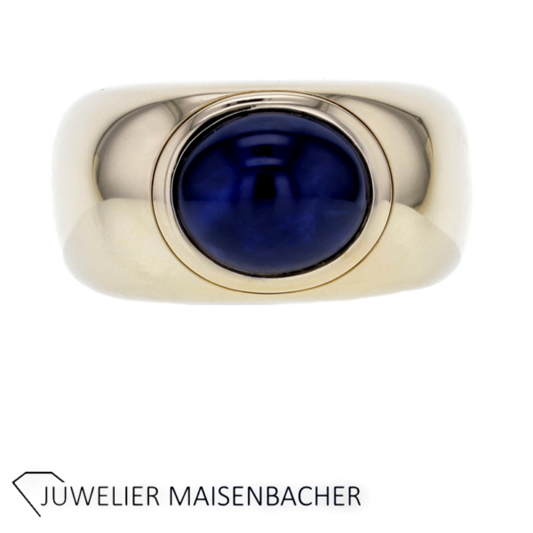 Massiver Schubart Bandring mit Saphir Gold – Bild 2