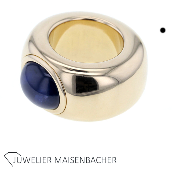 Massiver Schubart Bandring mit Saphir Gold – Bild 3