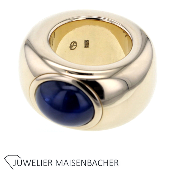 Massiver Schubart Bandring mit Saphir Gold – Bild 4