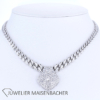 Diamant Brillant Herz Collier Gold Pavee gefasst – Bild 7