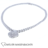 Diamant Brillant Herz Collier Gold Pavee gefasst – Bild 8