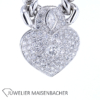 Diamant Brillant Herz Collier Gold Pavee gefasst – Bild 10